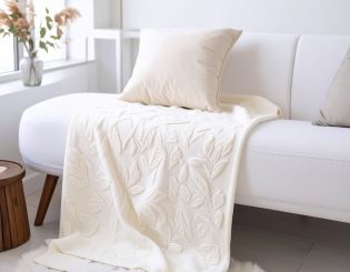 Beige throw blankets