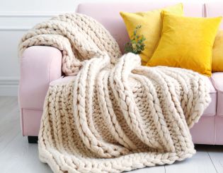 beige throw blankets