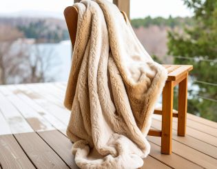 beige throw blankets
