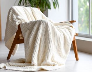 beige throw blankets