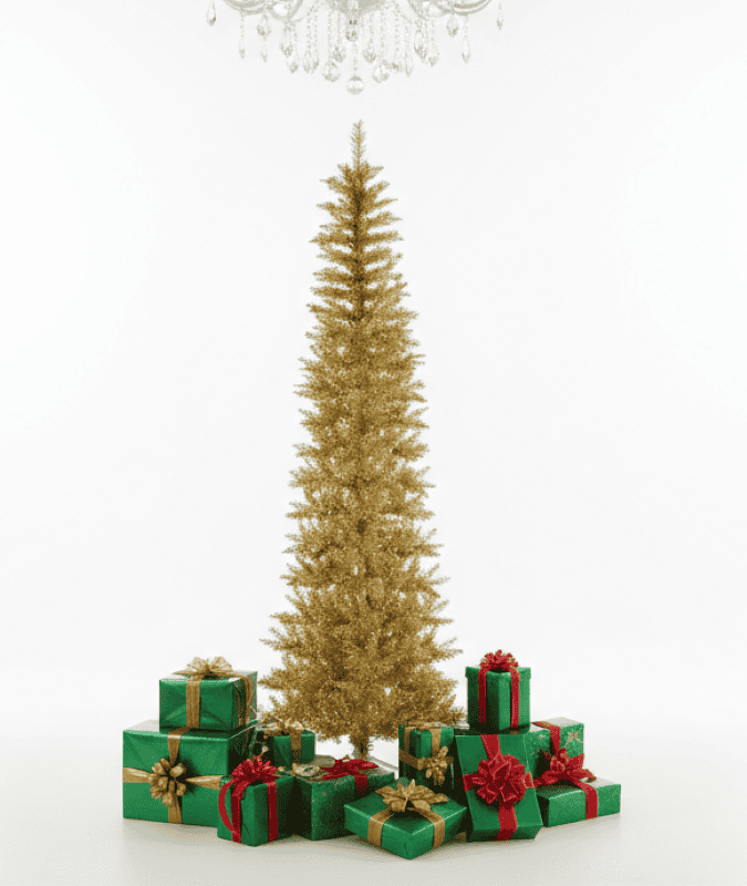 burgundy and gold christmas tree