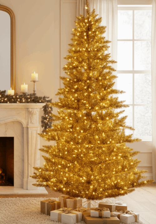 gold christmas tree topper