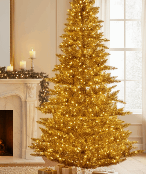 Shine Bright! 15 Glittering Gold Christmas Trees for Every Price Range
